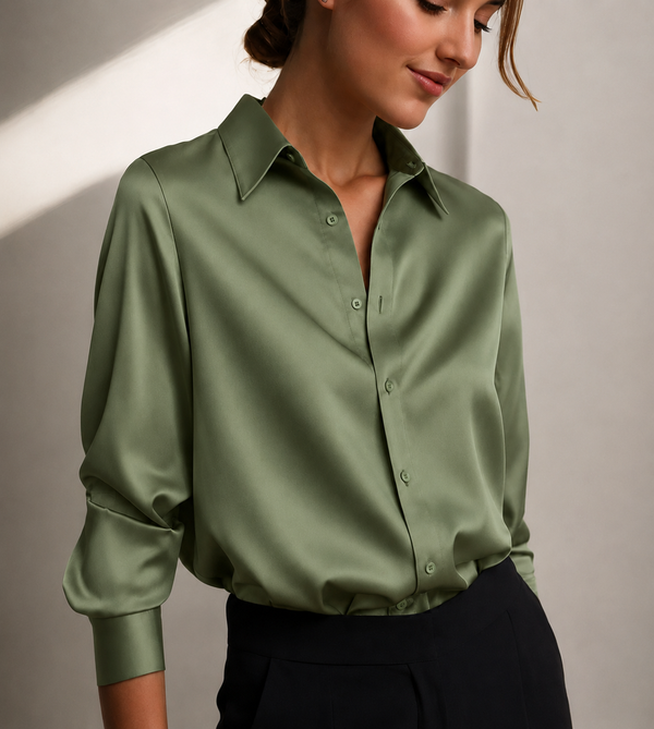 Madeline |  Luminous Satin Blouse