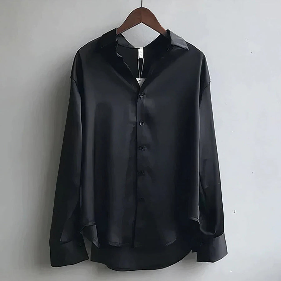 Madeline |  Luminous Satin Blouse view 3