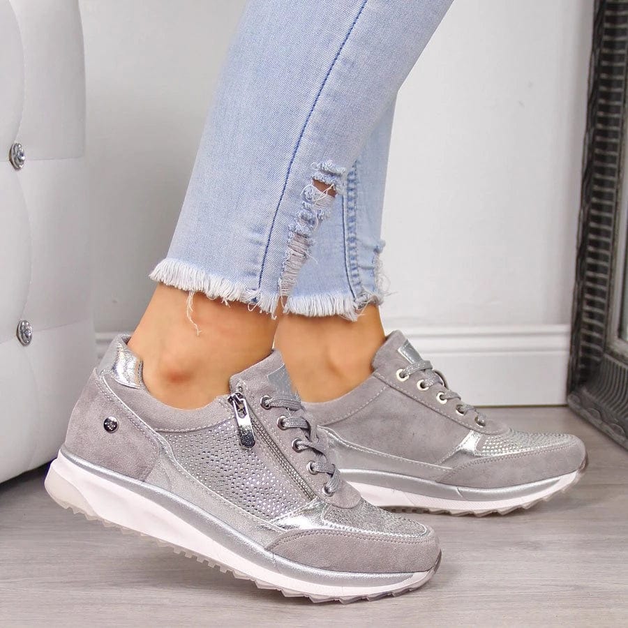 Oceanna | Casual PU Slip-On Sneakers