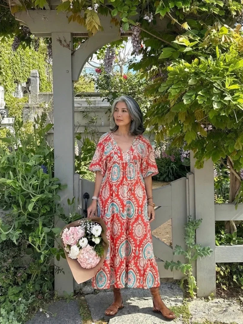 Briar | Paisley Print Midi Dress view 6