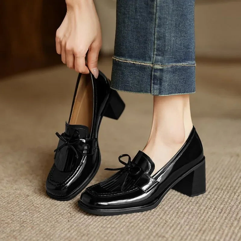 Wren | Elegant Block Heel Loafers view 2