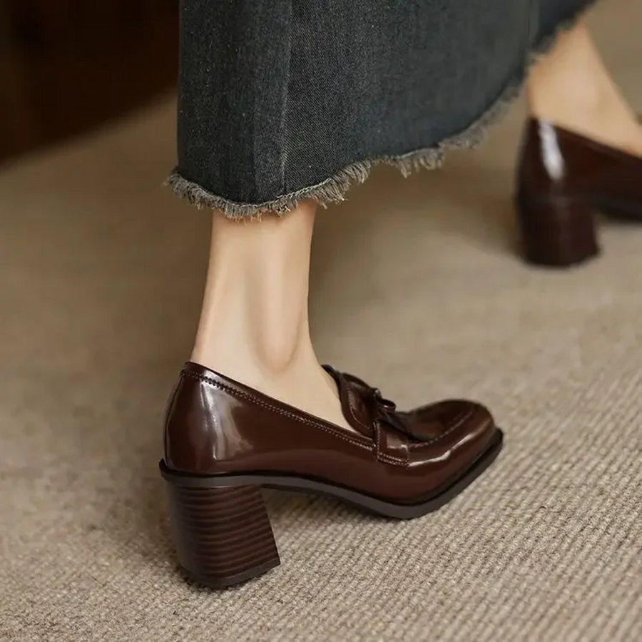 Wren | Elegant Block Heel Loafers view 9