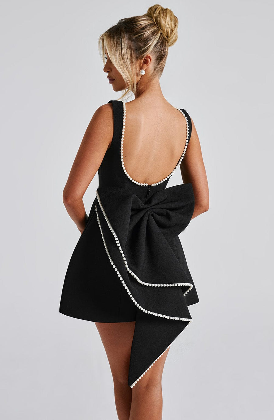 Winnifred | Pearl-Trimmed Mini Dress view 6