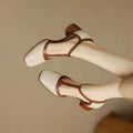 Adeline | Orthopedic T-Strap Block Heel Pumps