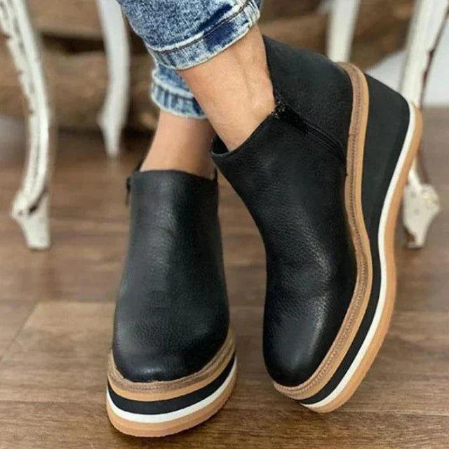 Marnie | Minimalist Leather Boots view 3