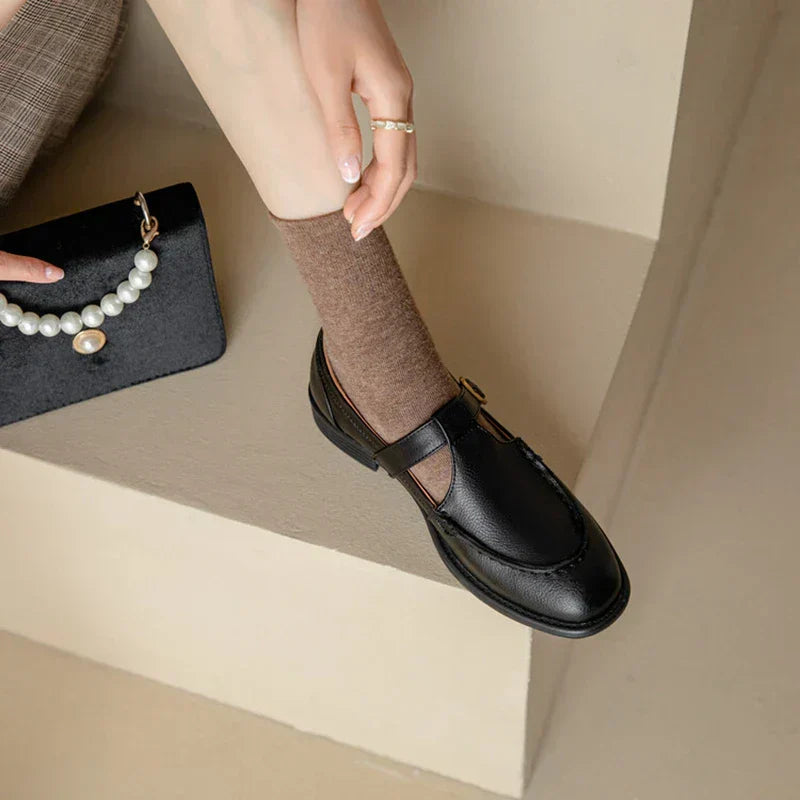 Briony | Retro Leather Orthopedic Mary Jane Shoes view 2
