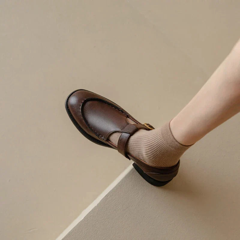 Briony | Retro Leather Orthopedic Mary Jane Shoes view 5