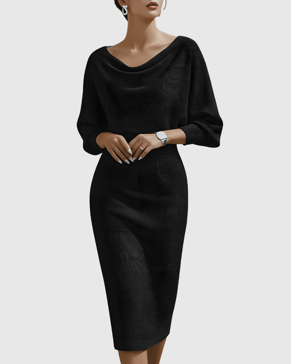 Annabelle | Ribbed Knit Midi Dress