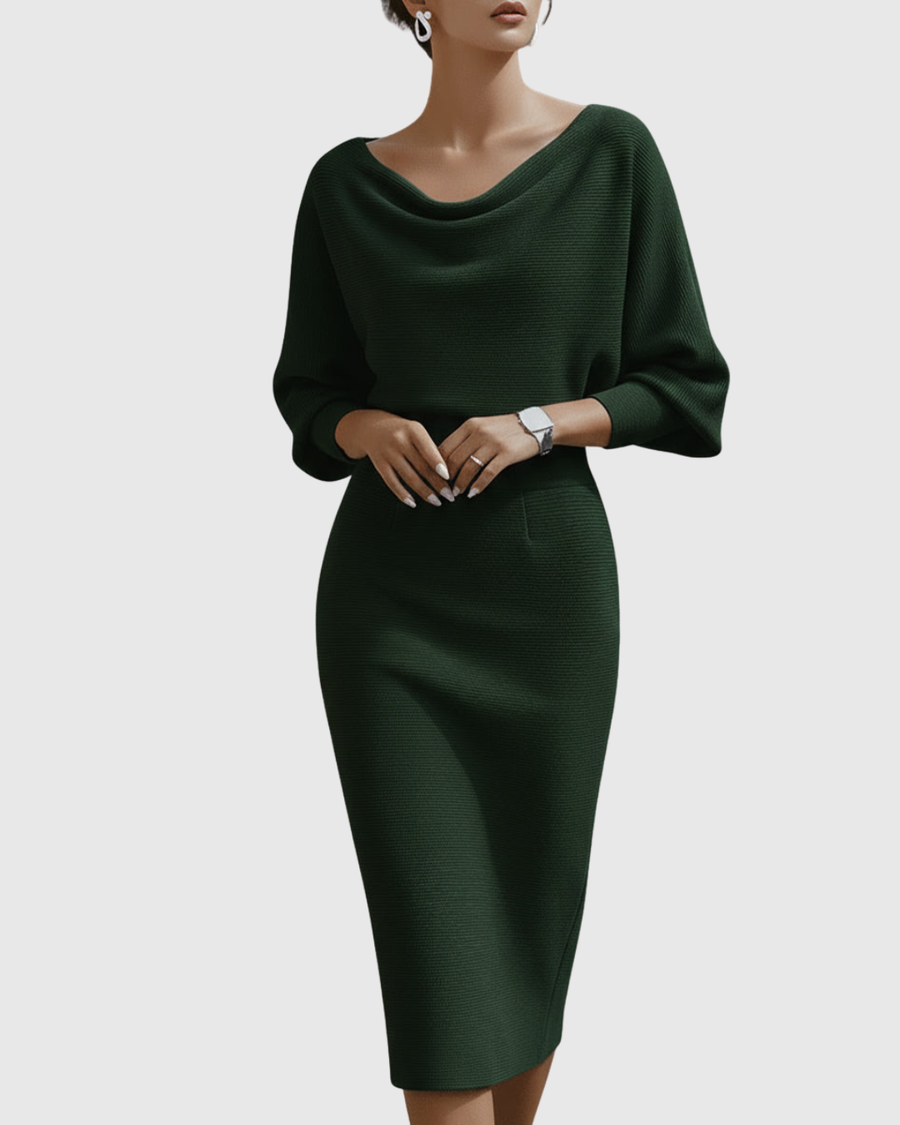Annabelle | Ribbed Knit Midi Dress view 3