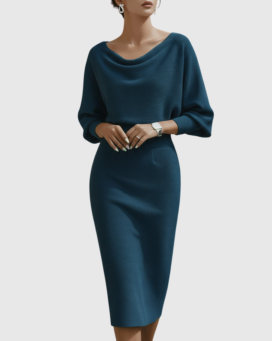 Annabelle | Ribbed Knit Midi Dress view 4