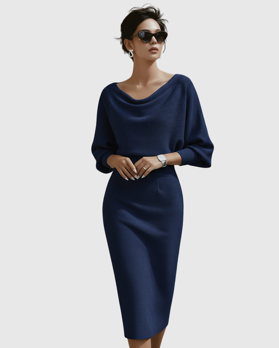 Annabelle | Ribbed Knit Midi Dress view 6
