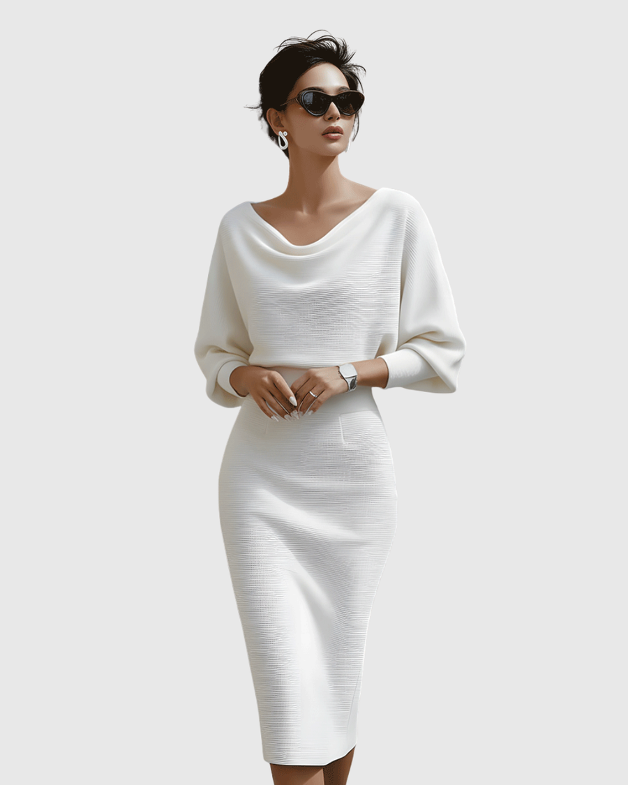 Annabelle | Ribbed Knit Midi Dress view 8
