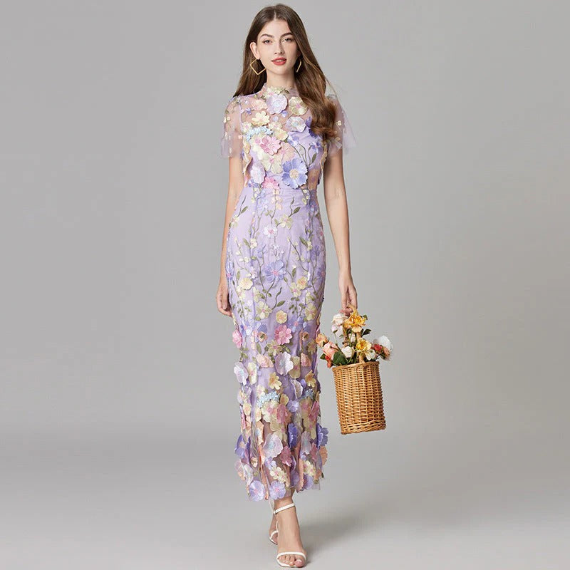 Taylor | Sheer Mesh Maxi Dress view 3