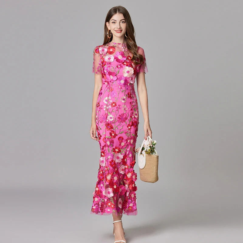 Taylor | Sheer Mesh Maxi Dress view 4
