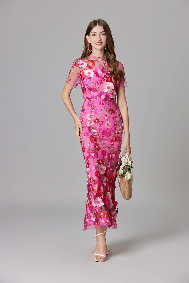 Taylor | Sheer Mesh Maxi Dress view 5
