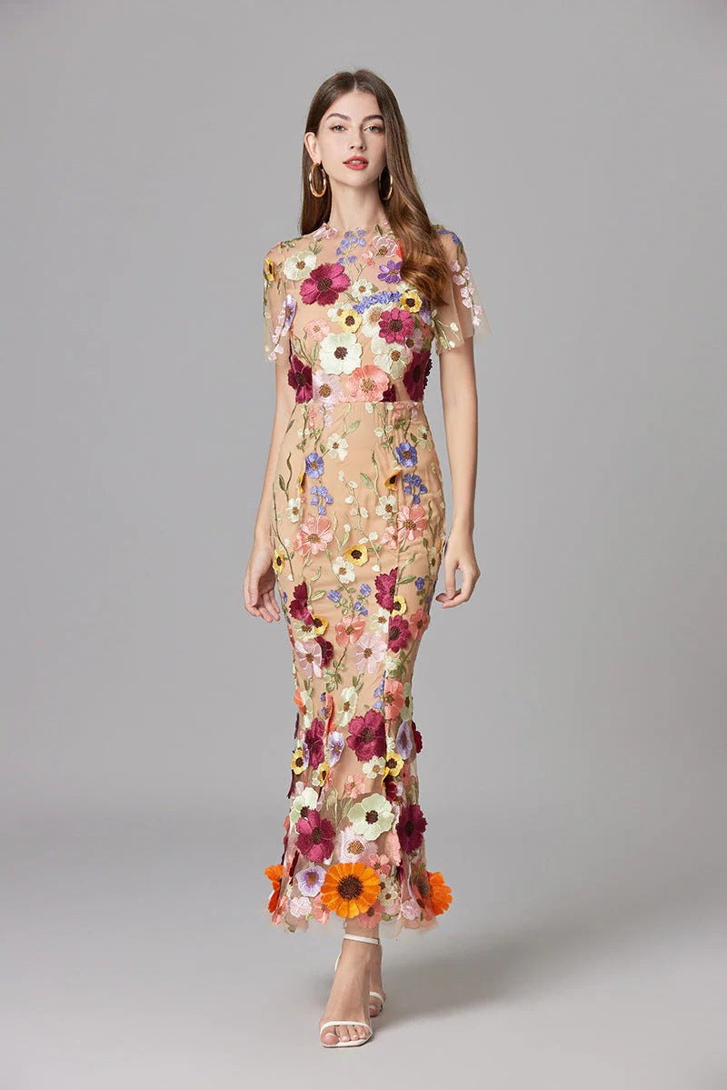Taylor | Sheer Mesh Maxi Dress view 8