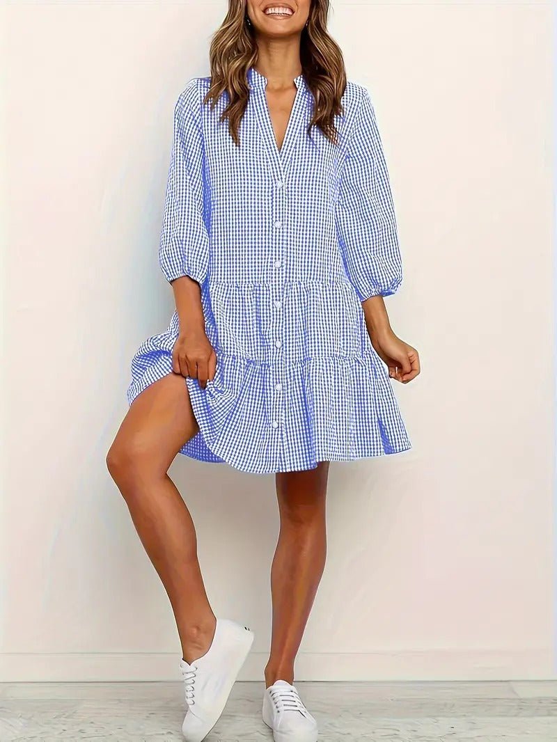 Eva |  Soft Gingham Mini Dress view 2