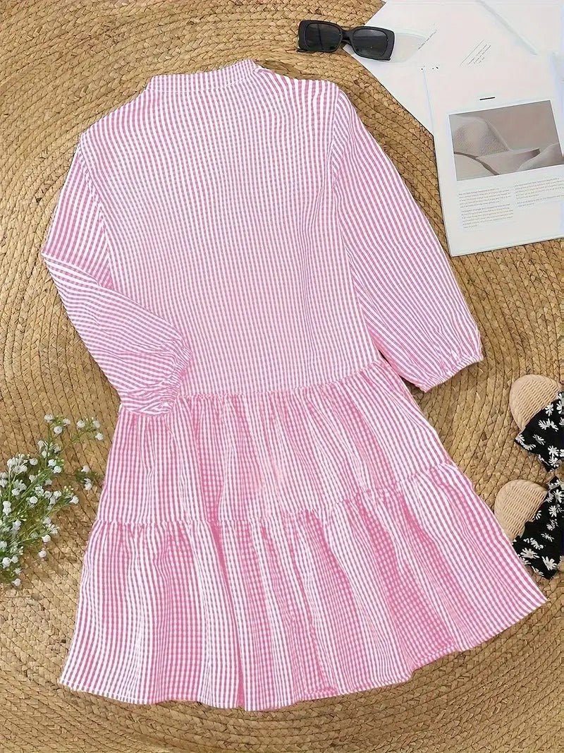 Eva |  Soft Gingham Mini Dress view 4