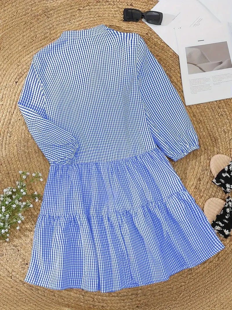 Eva |  Soft Gingham Mini Dress view 5