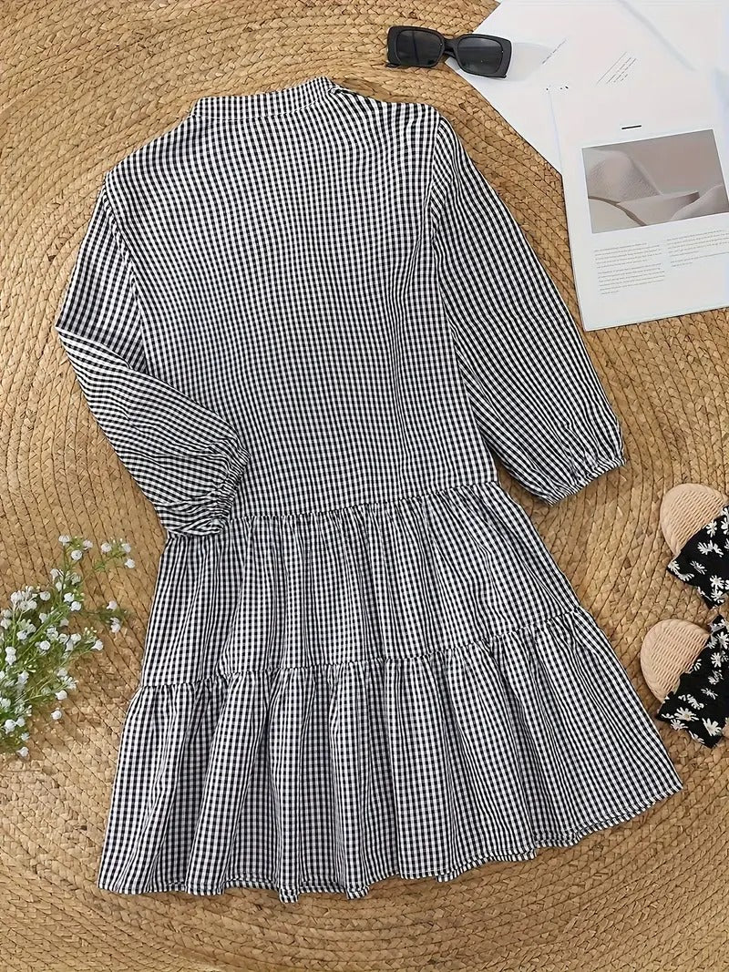 Eva |  Soft Gingham Mini Dress view 6