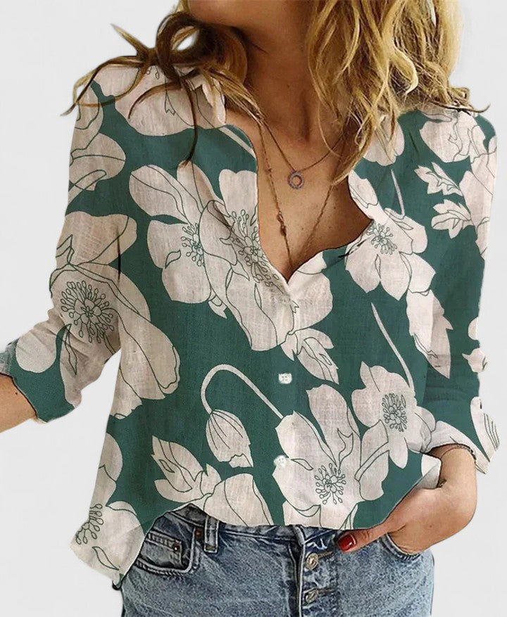 Thessaly | Soft Linen-Blend Button-Down Shirt view 10