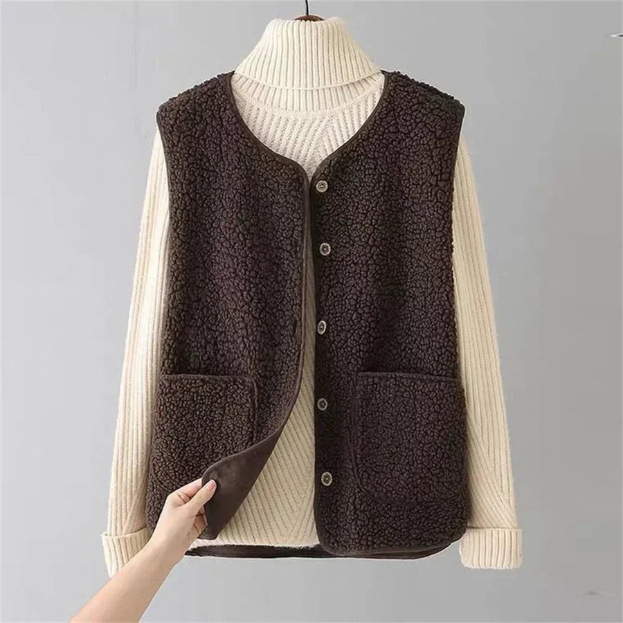 Meredith | Women's Soft Teddy Blend Vest view 2