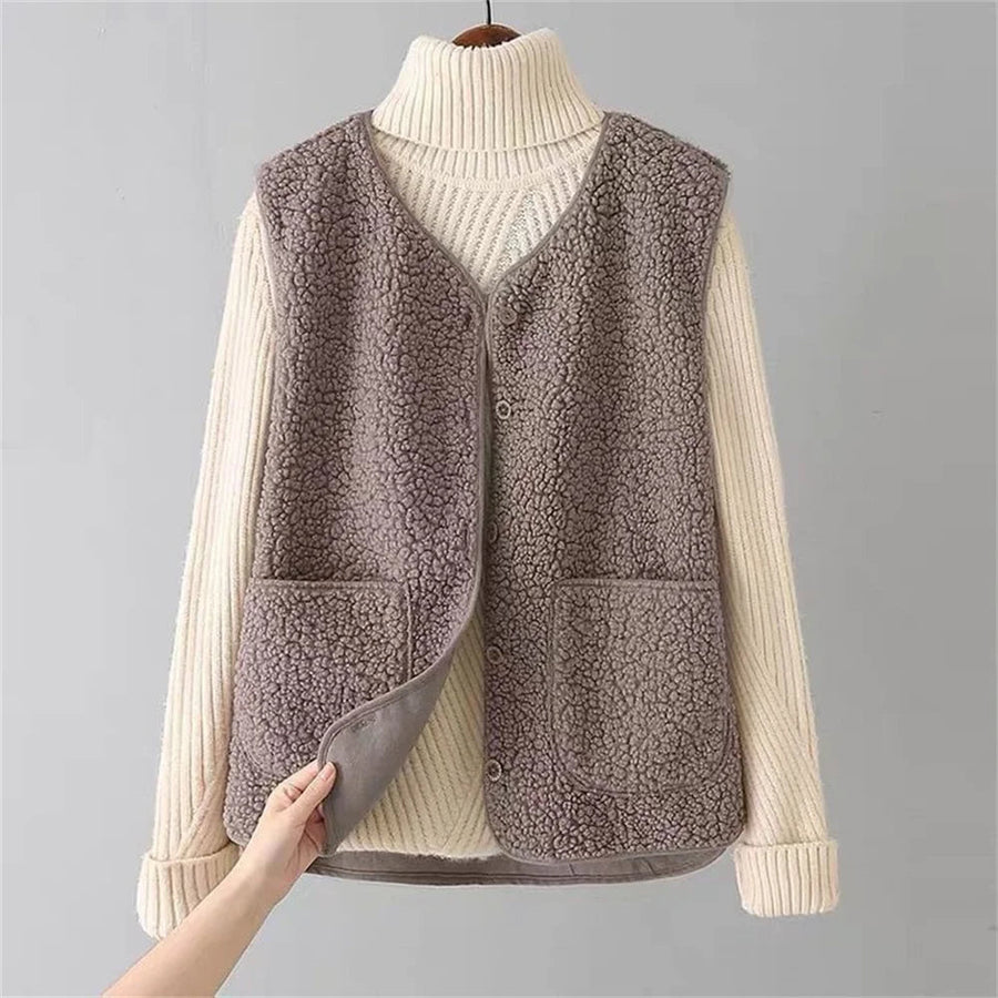Meredith | Women's Soft Teddy Blend Vest view 3