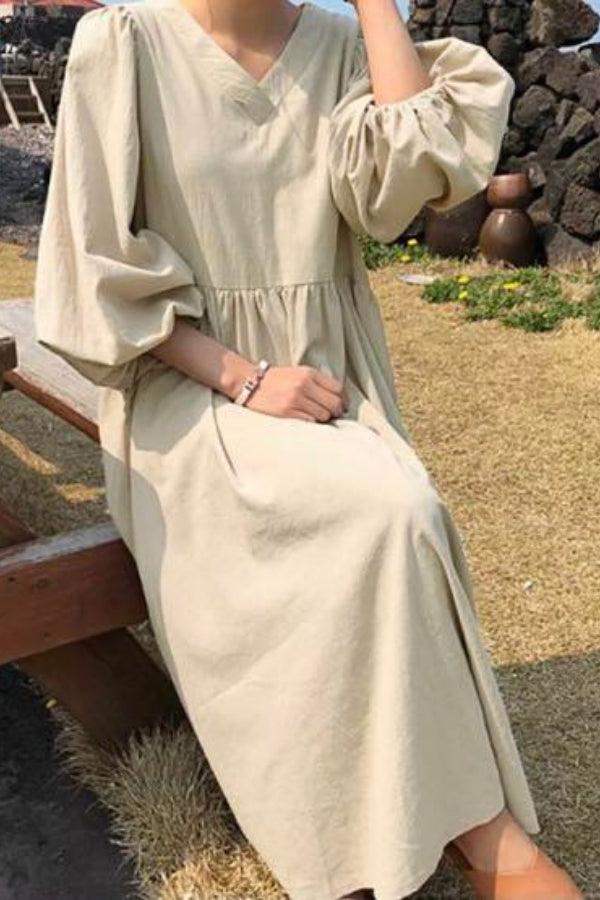 Candice | Soft Terracotta Midi Dress view 6