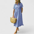 Blair | Soft Vertical Stripe Maxi Dress