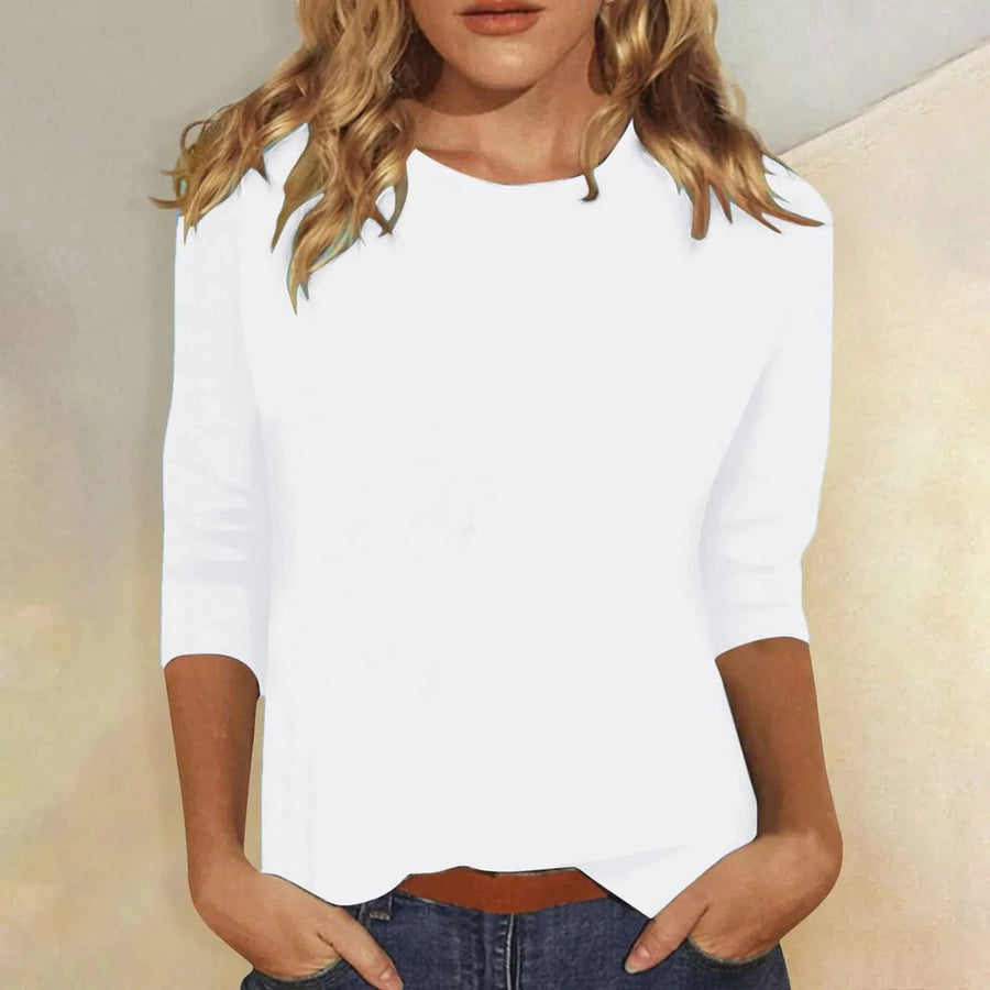 Jael | Casual Cotton-Blend Top view 2