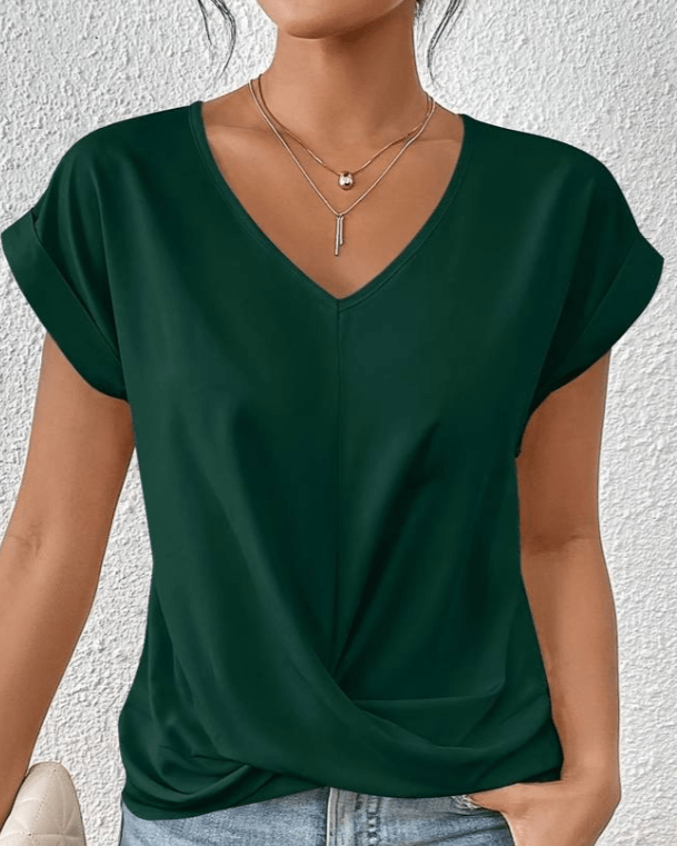 Gwendolyn | Twist Front Viscose Top view 1