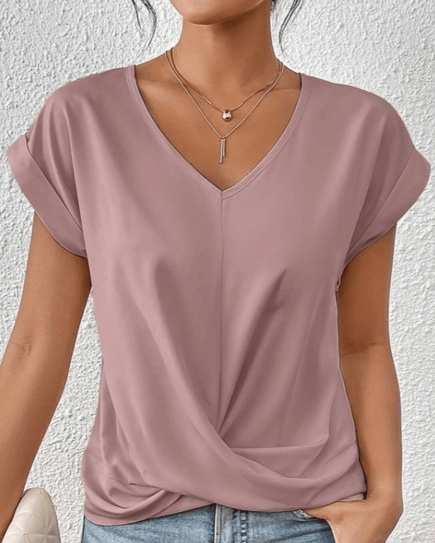 Gwendolyn | Twist Front Viscose Top view 4