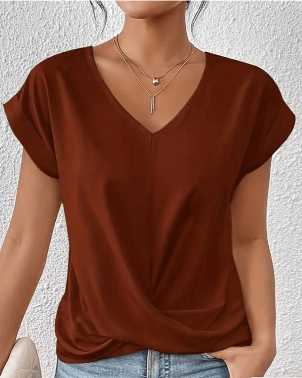 Gwendolyn | Twist Front Viscose Top view 5