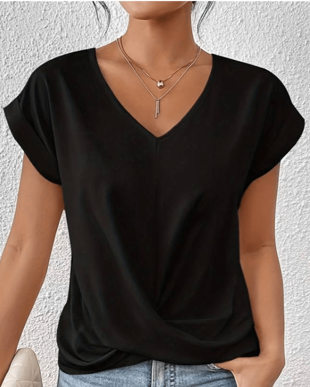 Gwendolyn | Twist Front Viscose Top view 6