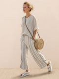 Carmen | Striped Linen Two-Piece Set