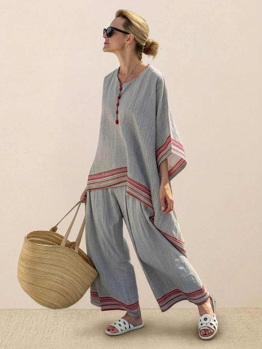Carmen | Striped Linen Two-Piece Set view 6
