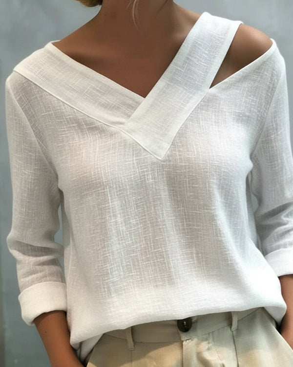 Scarlett | Women's Stylish Asymmetric V-Neck Top