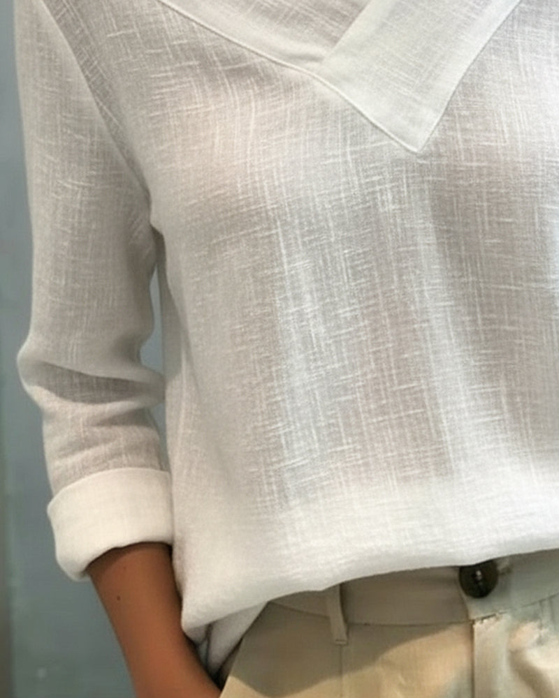 Scarlett | Women's Stylish Asymmetric V-Neck Top view 2