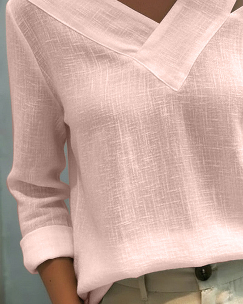 Scarlett | Women's Stylish Asymmetric V-Neck Top view 9