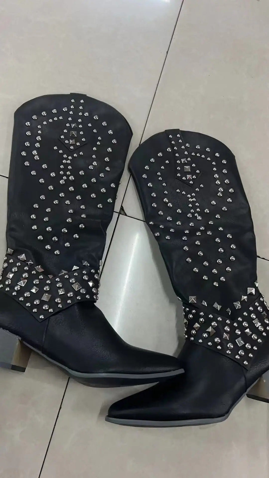 Solange | Pointed-Toe Knee Boots view 2