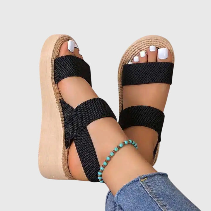Women's Stylish Synthetic Platform Sandals | Comfortable Open Toe Slingback Design 0