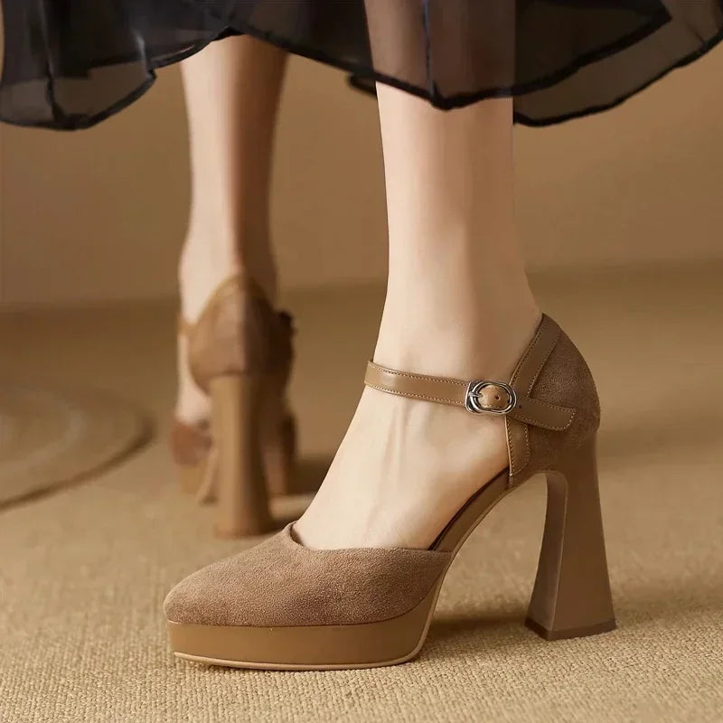 Kaley | Suede Orthopedic Heel Shoes view 6