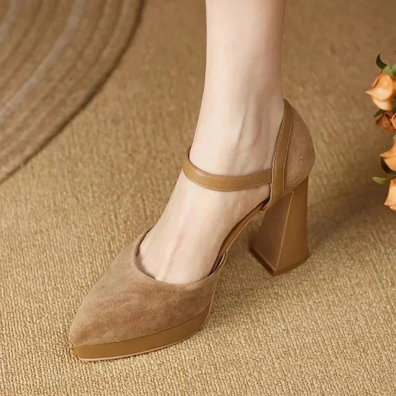 Kaley | Suede Orthopedic Heel Shoes view 7