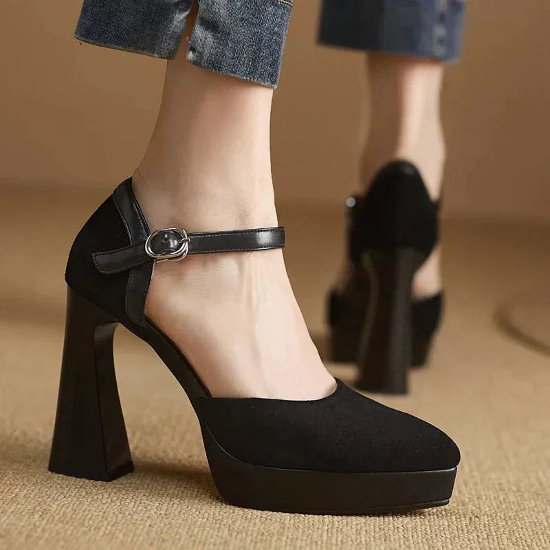 Kaley | Suede Orthopedic Heel Shoes view 9
