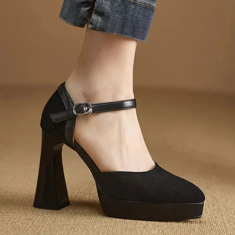 Kaley | Suede Orthopedic Heel Shoes view 10