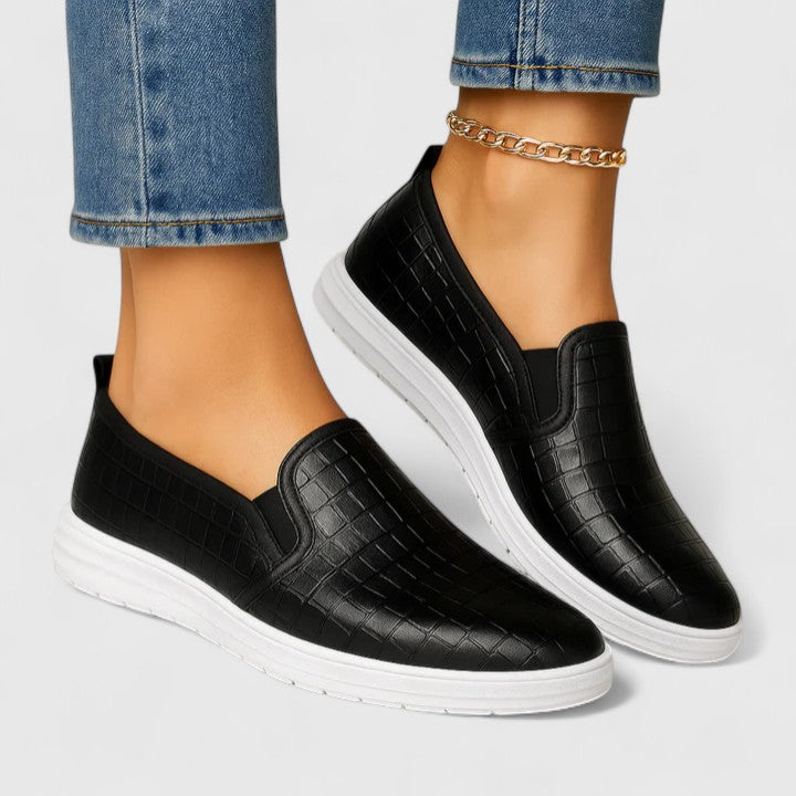 Women's Supportive Fabric Loafers | Comfortable Casual Slip-On Shoes 0