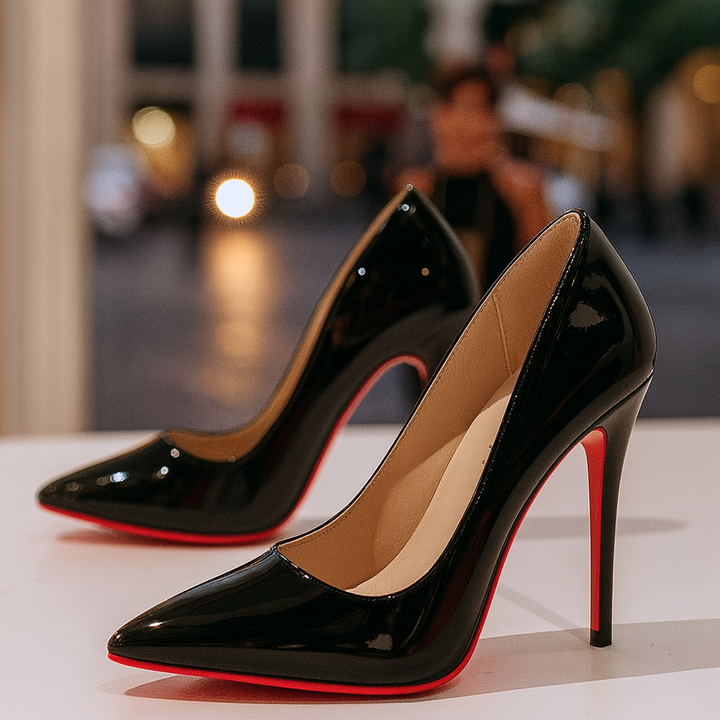 Women's Synthetic Black Heels | Elegant Cushioned Dress Shoes 0