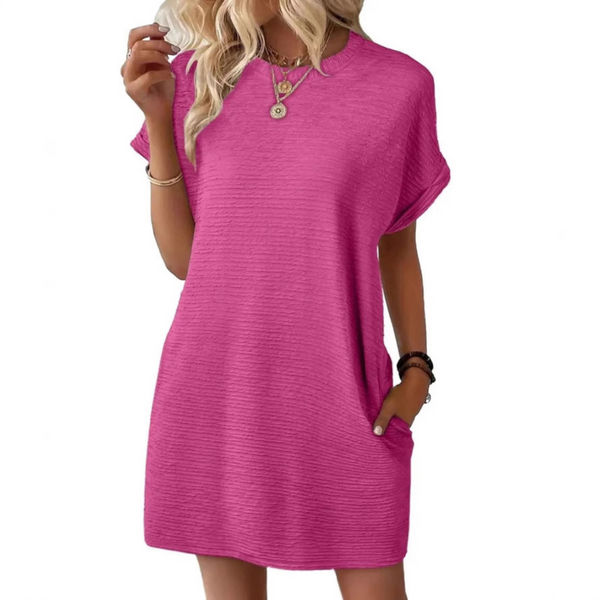 Isabella | Women's Textured Cotton Mini Dress