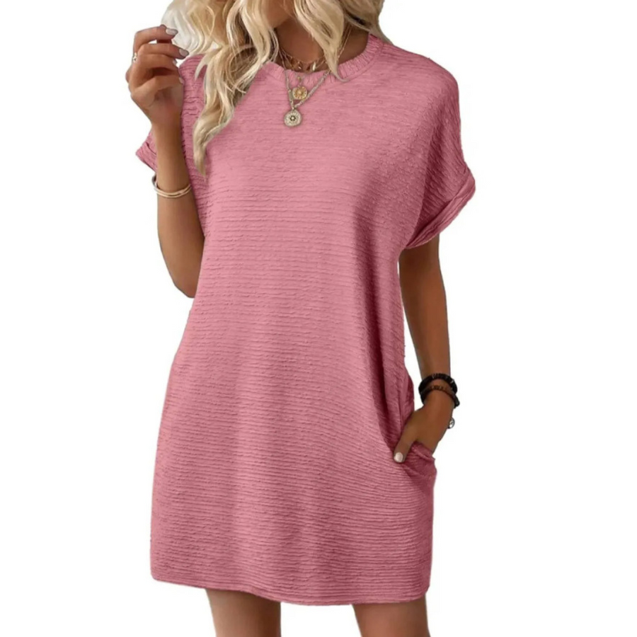Isabella | Women's Textured Cotton Mini Dress view 2