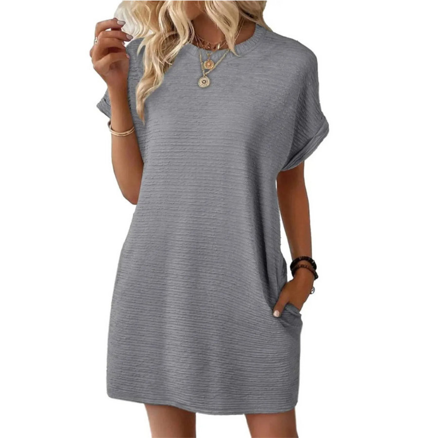 Isabella | Women's Textured Cotton Mini Dress view 12